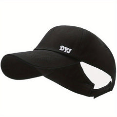 Backless Ponytail Baseball Cap Lightweight Sun Visor Hat