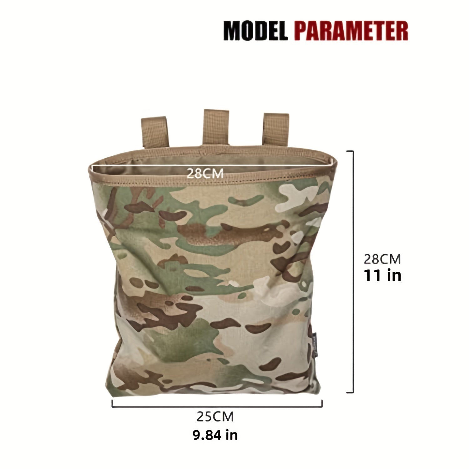 Outdoor Military Camo Molle Storage Bag with Accessories