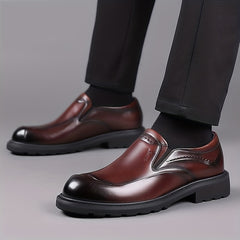 Men's Leather Loafer Shoes Comfy Non-slip Slip-On Shoes