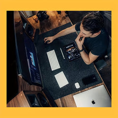 Non-slip Felt Oversized Mouse Pad for E-sports Game Desk