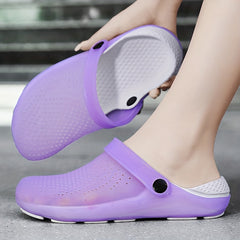 Women's Adjustable Strap Jelly Clogs