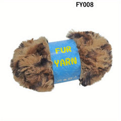 Soft Fluffy Faux Mink Fur Yarn for DIY Knitting, Crocheting - 50g