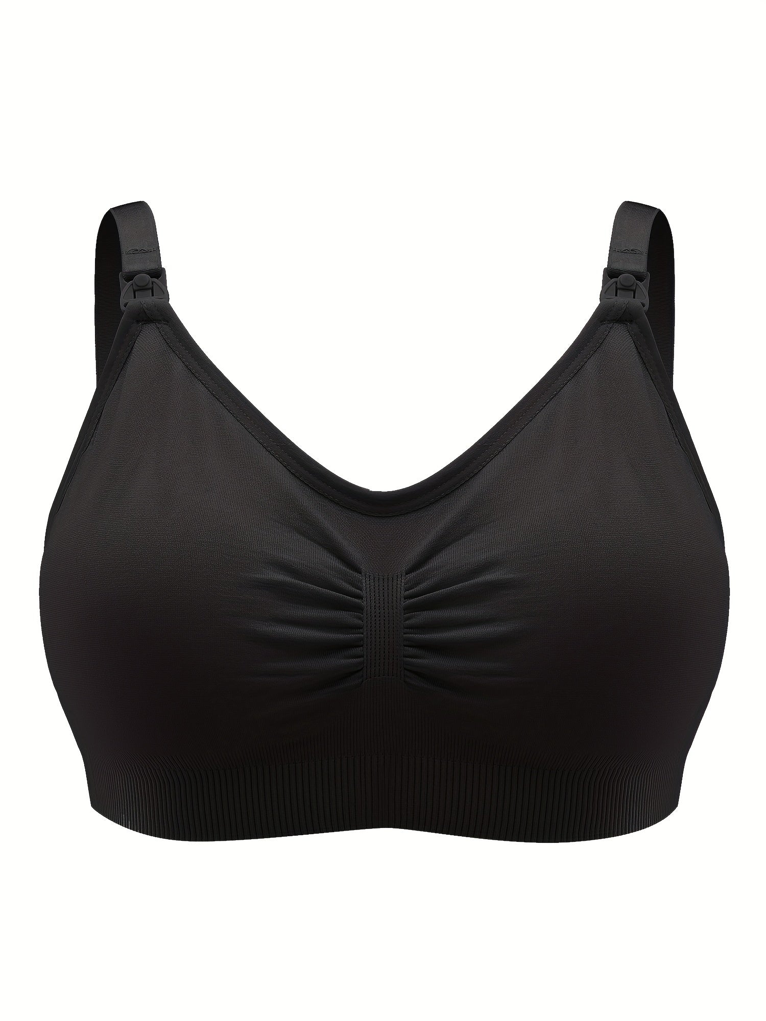  Solid Full Coverage Front Clasp Seamless Comfort Bra