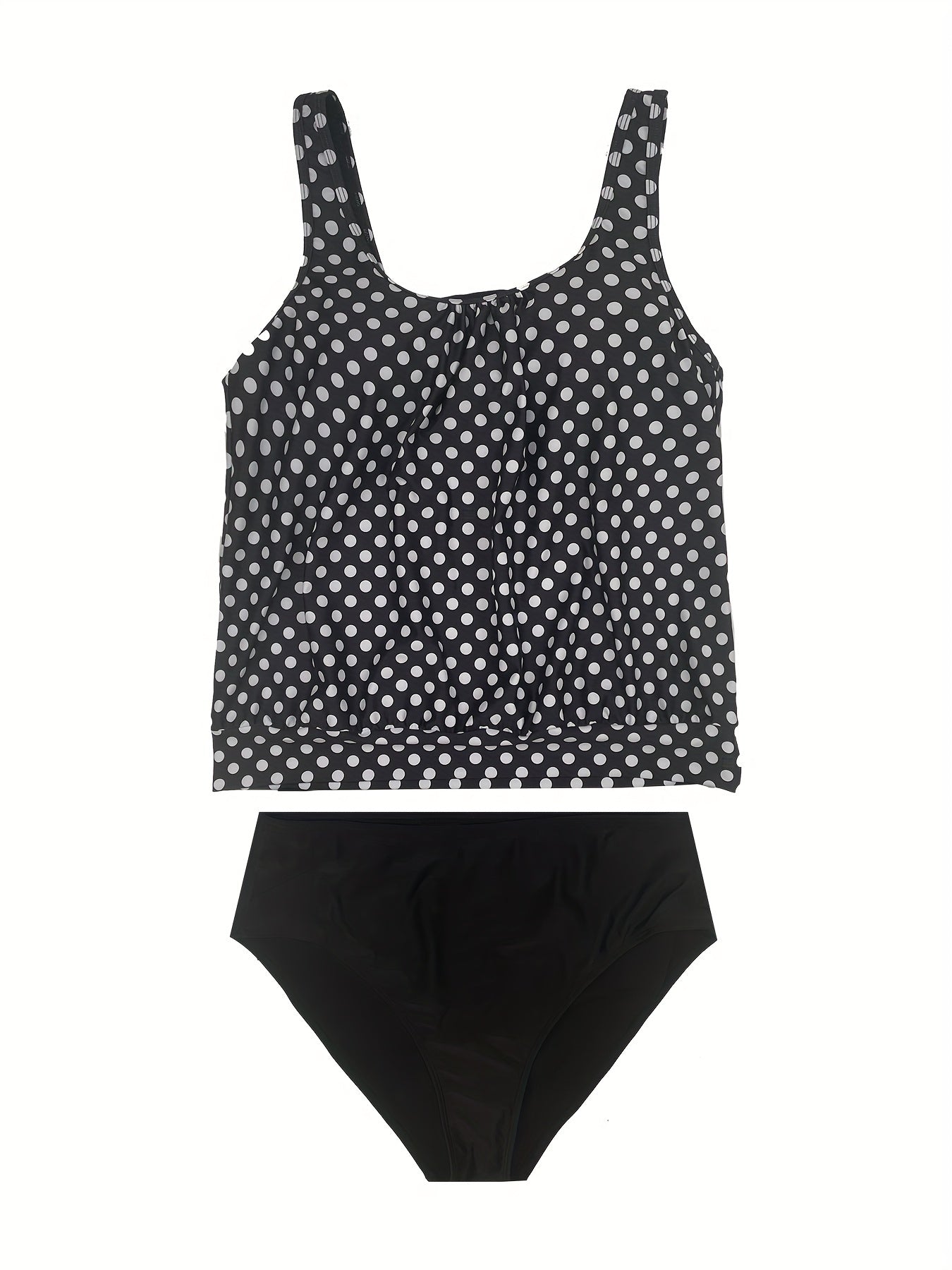 Women's Plus Polka Dot Tankini Set Retro Style