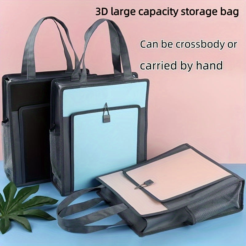 Large Capacity Waterproof Document Bag with Shoulder Strap