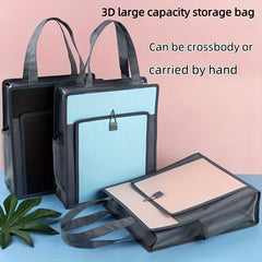 Large Capacity Waterproof Document Bag with Shoulder Strap
