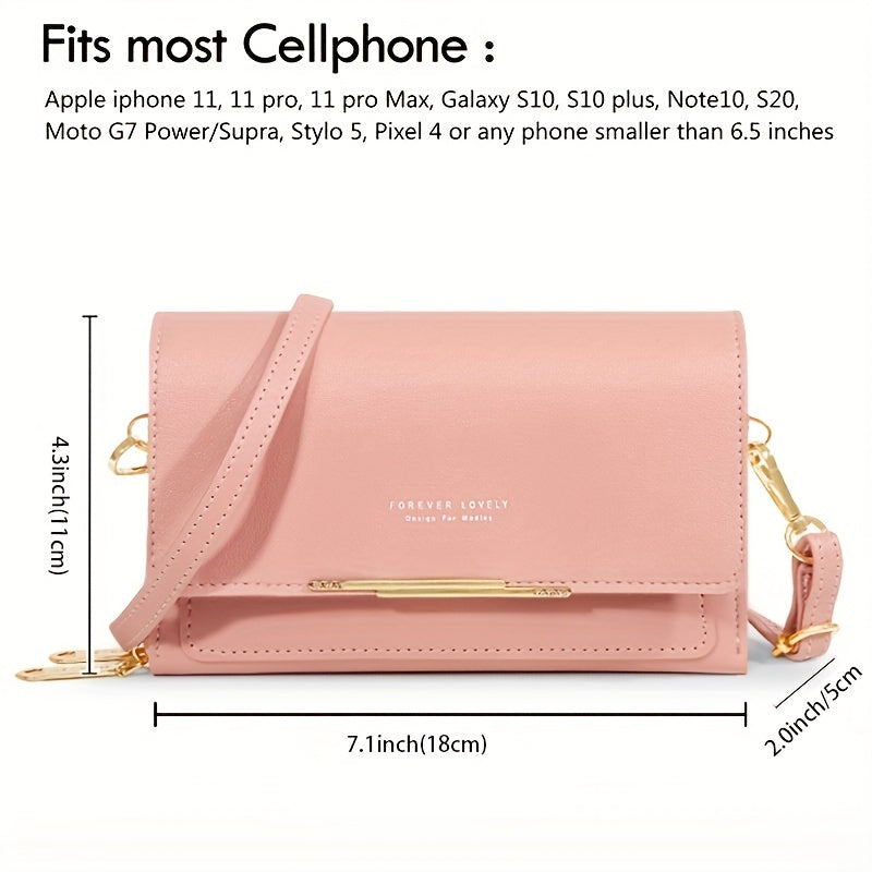 Square Shoulder Bag Minimalist Crossbody Bag For Work Women's Purse