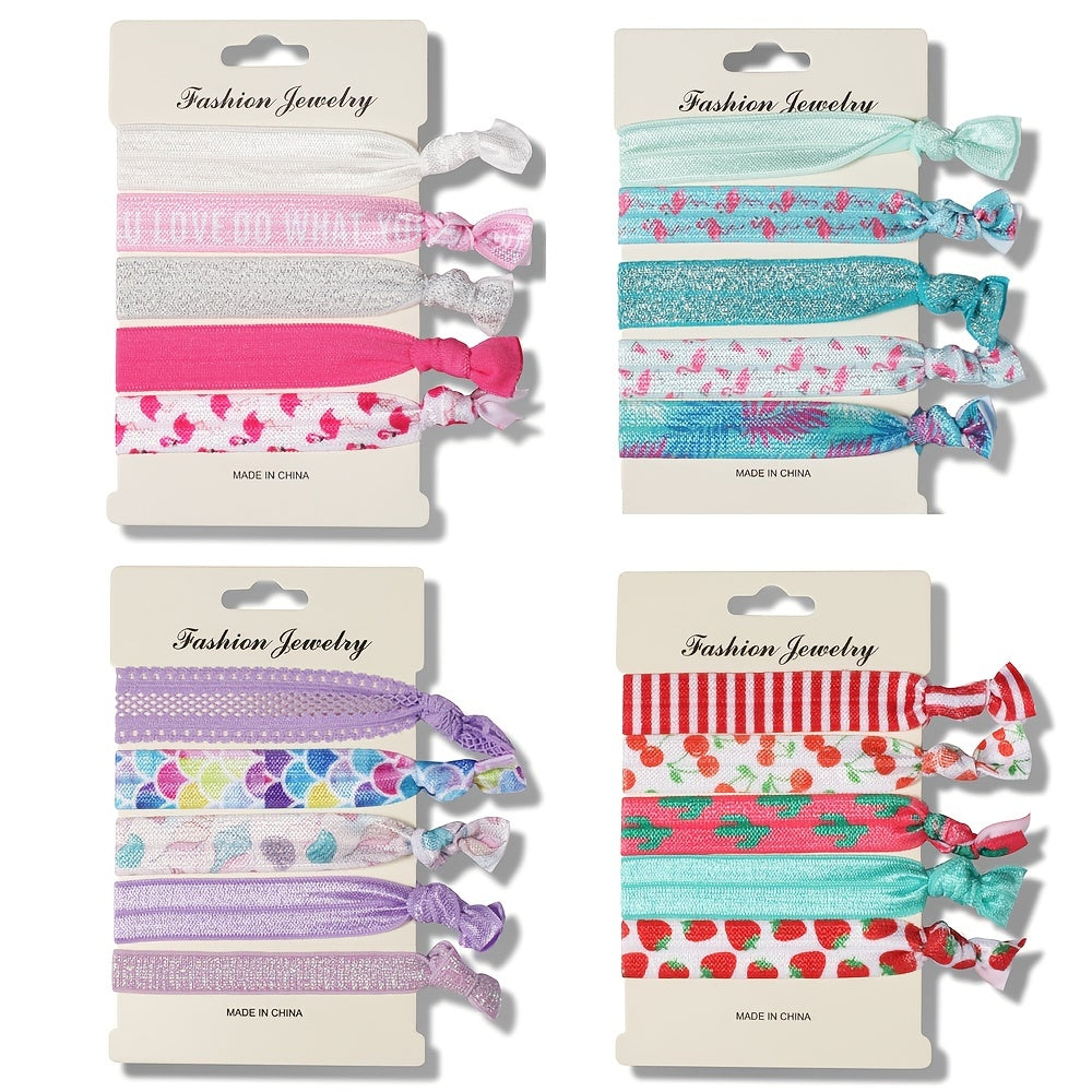 No Crease Ribbon Elastic Ponytail Holder Hair Ties Hair Styling Accessories