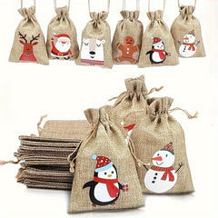 Christmas Jute Gunny Bag Christmas Jute Bag Christmas Gift