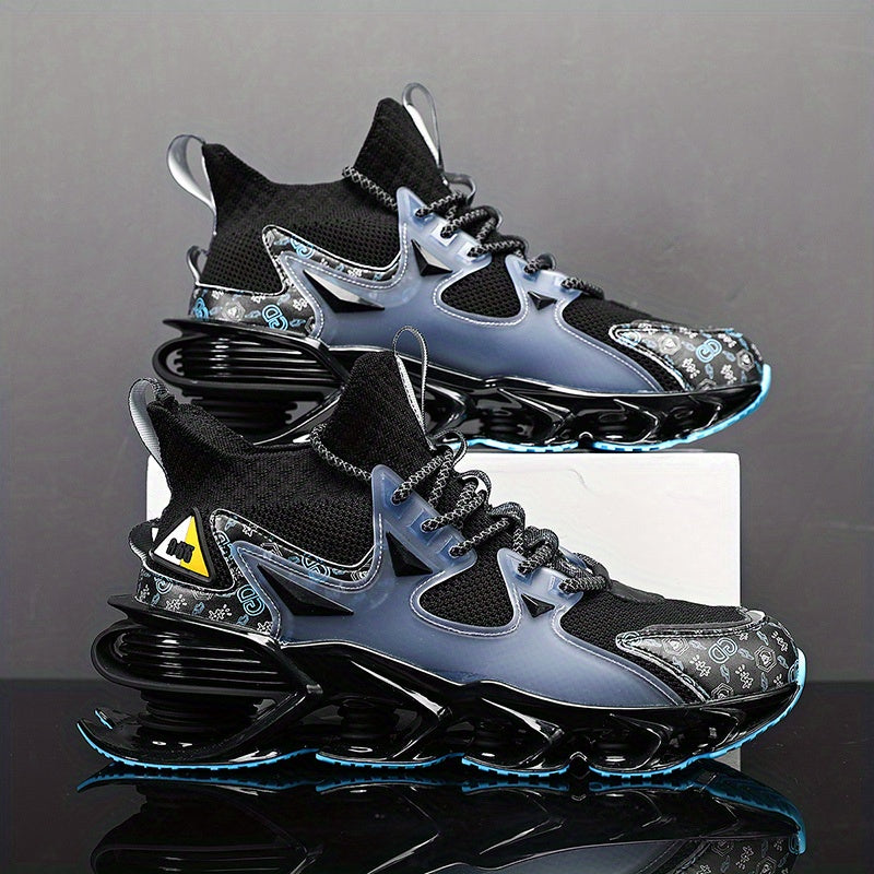 Men's Comfy Breathable Woven Knit Running Shoes