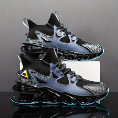 Men's Comfy Breathable Woven Knit Running Shoes