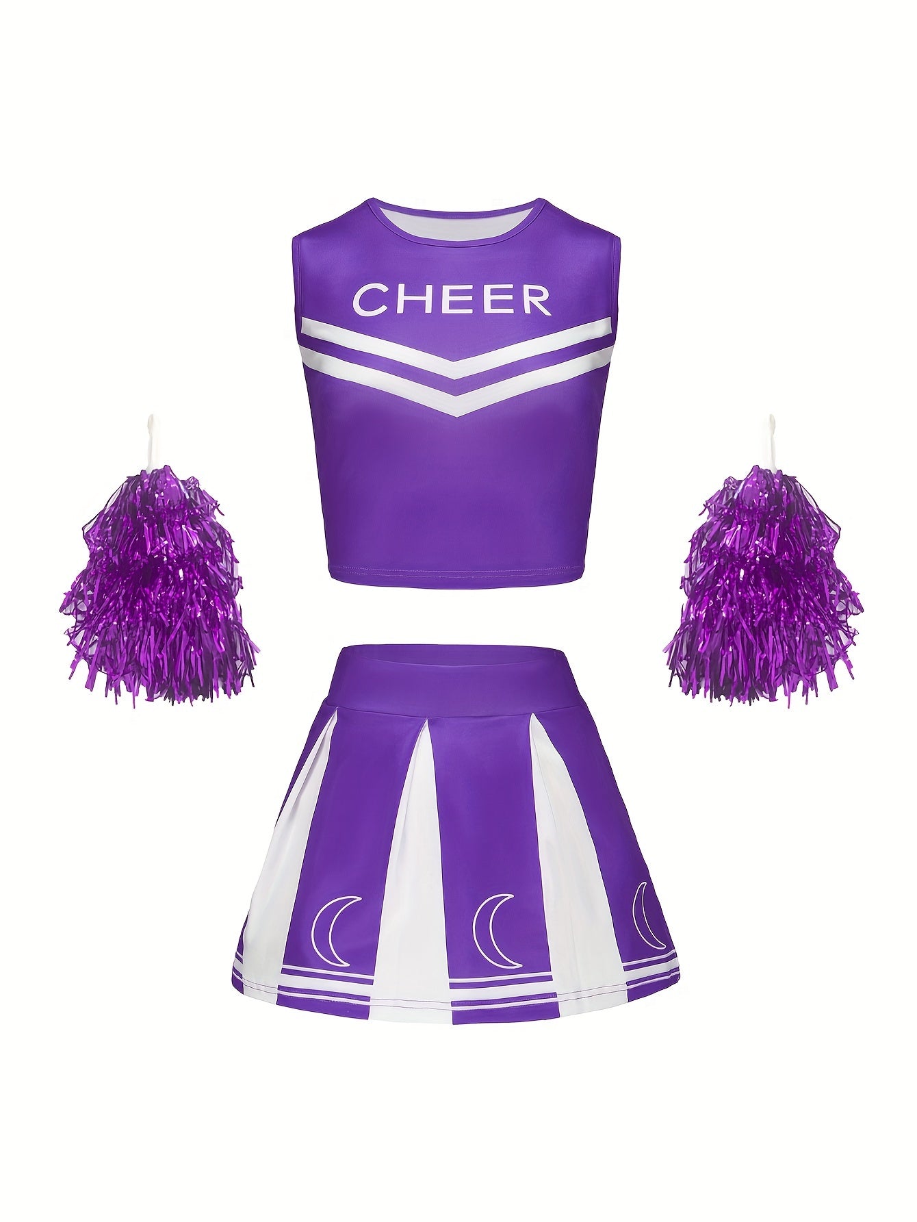 Girls Sleeveless Cheerleader Outfits Halloween Spirit