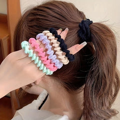5pcs Plush Spiral Pattern Hair Tie Elastic Hair Rope Hair Accessories