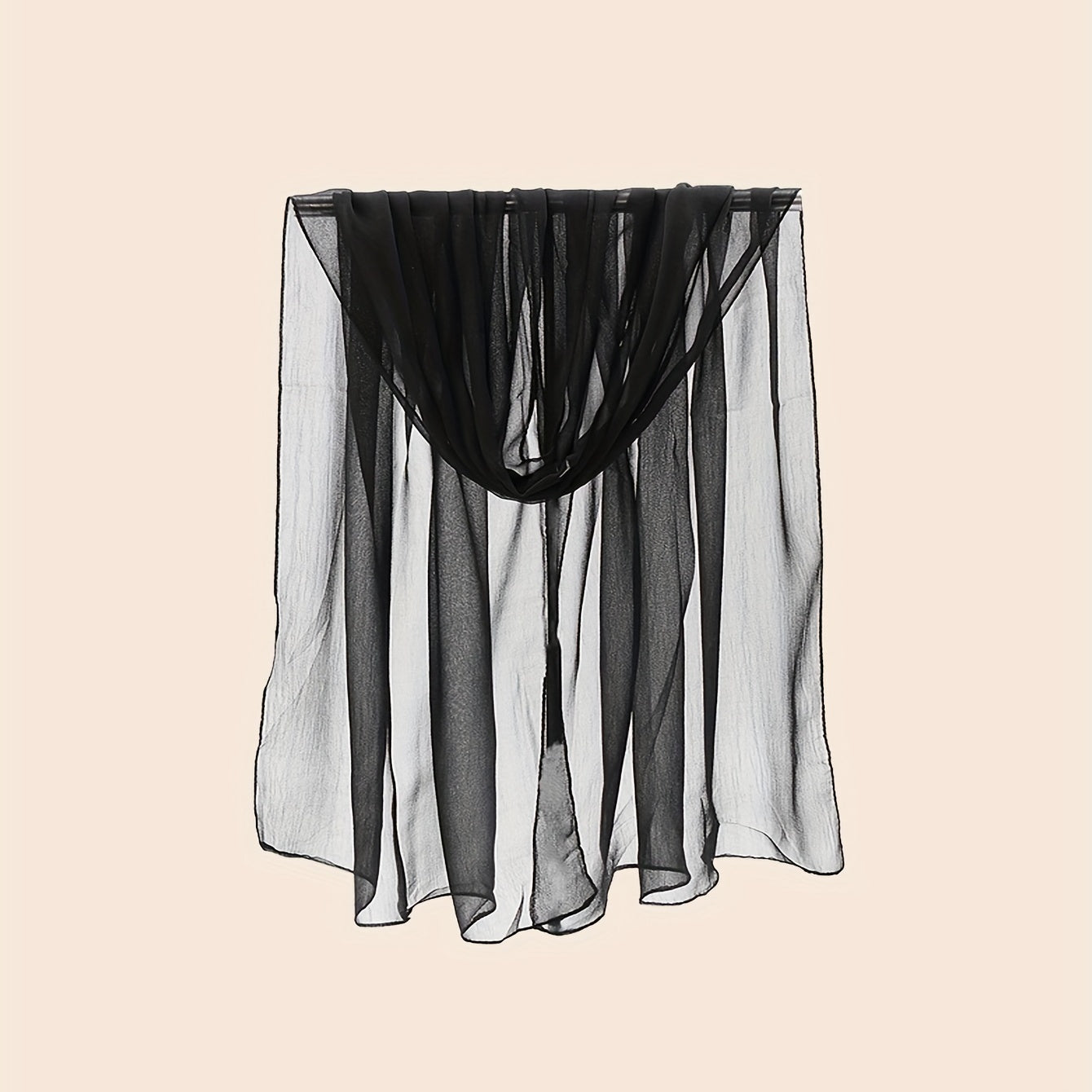 Chiffon Scarf Solid Sheer Shawl Lightweight Breathable Wrap