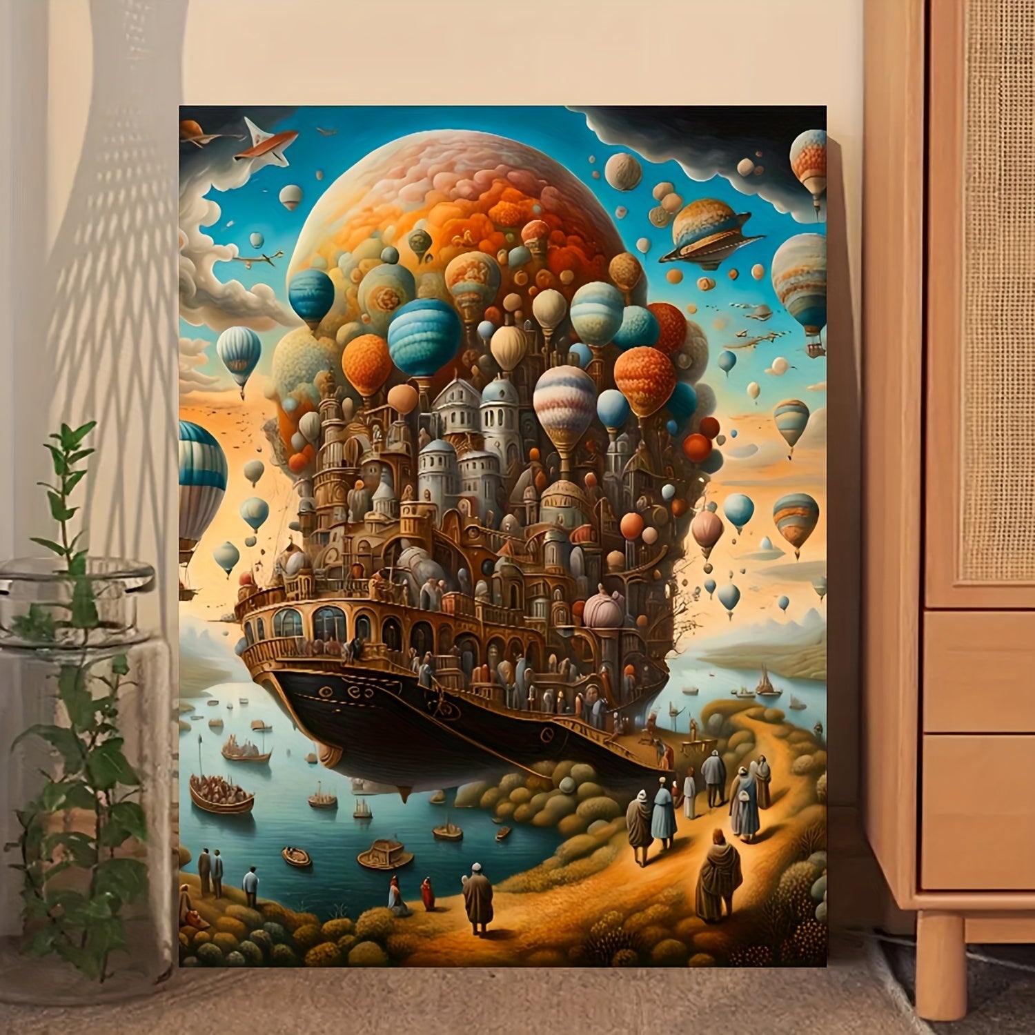 Hot Air Balloon Fantasy Paint by Numbers Kit - Easy Home Decor Project