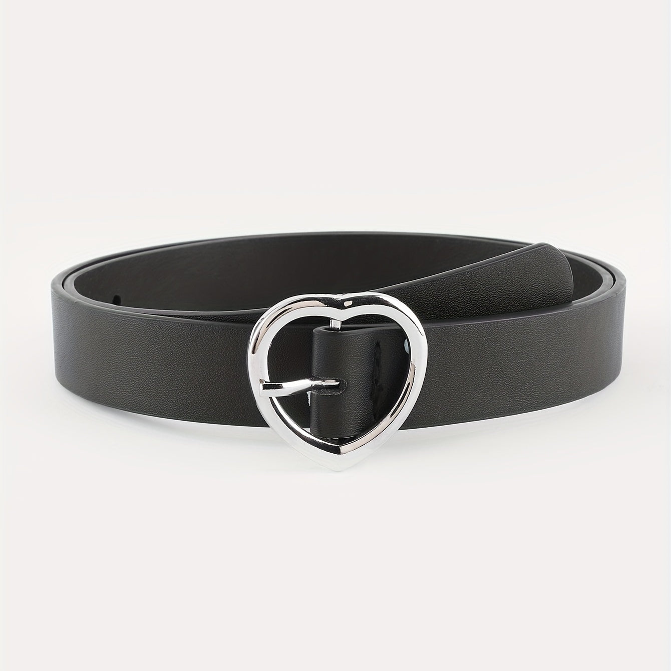 Heart Shape Buckle Wide Belt Casual PU Girdle Women Waistband