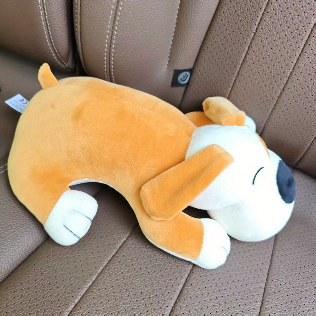 Brown Puppy Plush Toy Soft Fluffy Texture Collectible Model