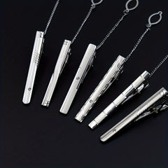 Men's Formal Silver Tie Clip Business Collar Clip