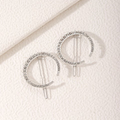 6 PCS Rhinestone Crescent Hair Clips for Women Girls, Hair Accessories
