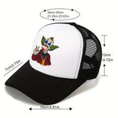 Men's Mesh Breathable Baseball Cap Outdoor Sunshade Cartoon Print Hat