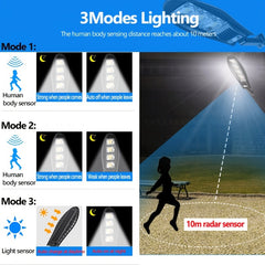 10000W 168LED Solar Street Light Outdoor Waterproof LED For Garden Wall