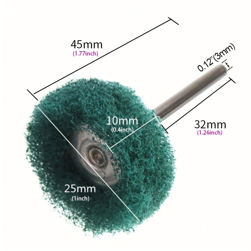 32 64pcs Abrasive Buffing Wheel 2 54cm Mini Scouring Pad Rotary Tool Accessories