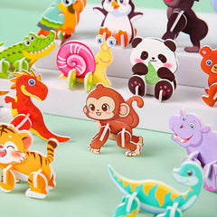 30pcs 3D Paper Puzzle Animals for Halloween Christmas Birthdays & Parties Festi