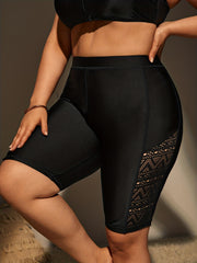  Lace High Rise Swim Shorts