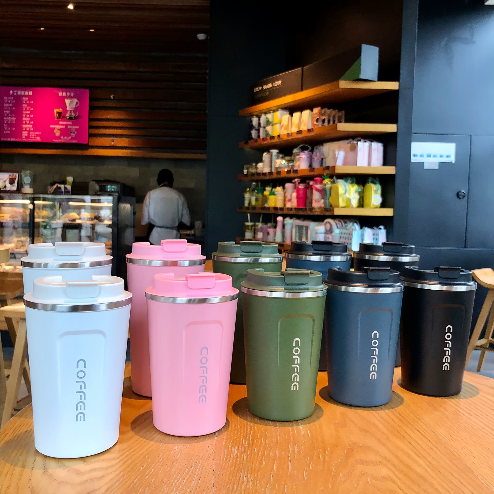 510ml Stainless Steel Coffee Tumbler with Lid