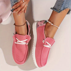 Women's Colorblock Flat Sneakers Slip On Lightweight Non slip Shoes