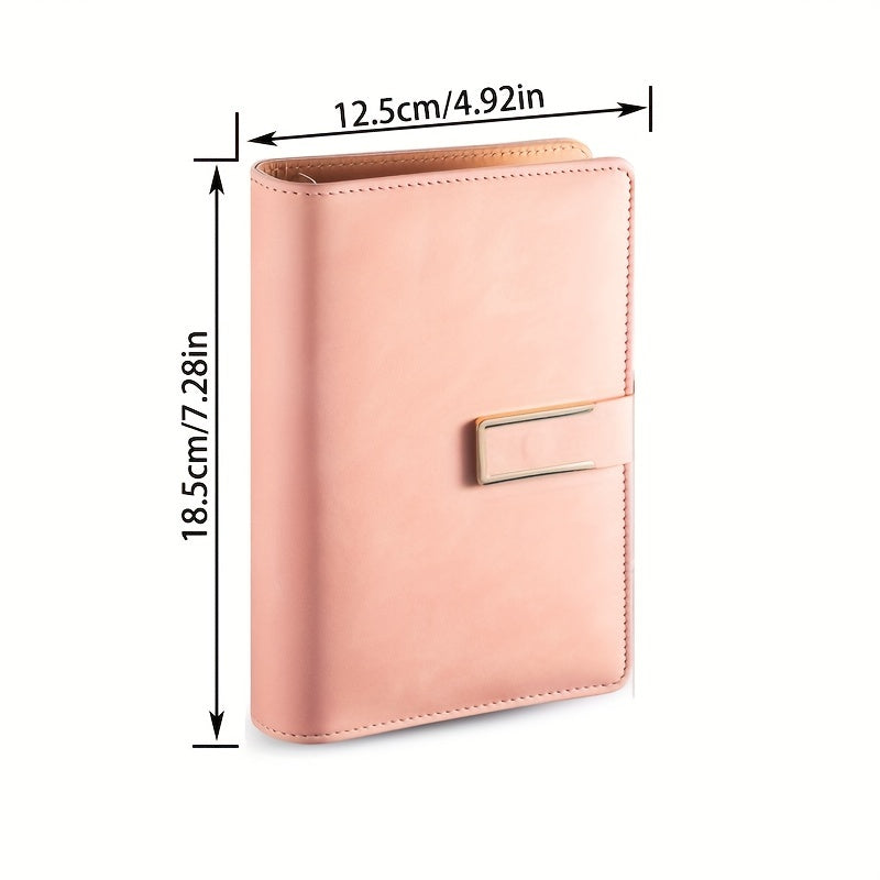A6 PU Leather Budget Binder Notebook Cash Envelopes System