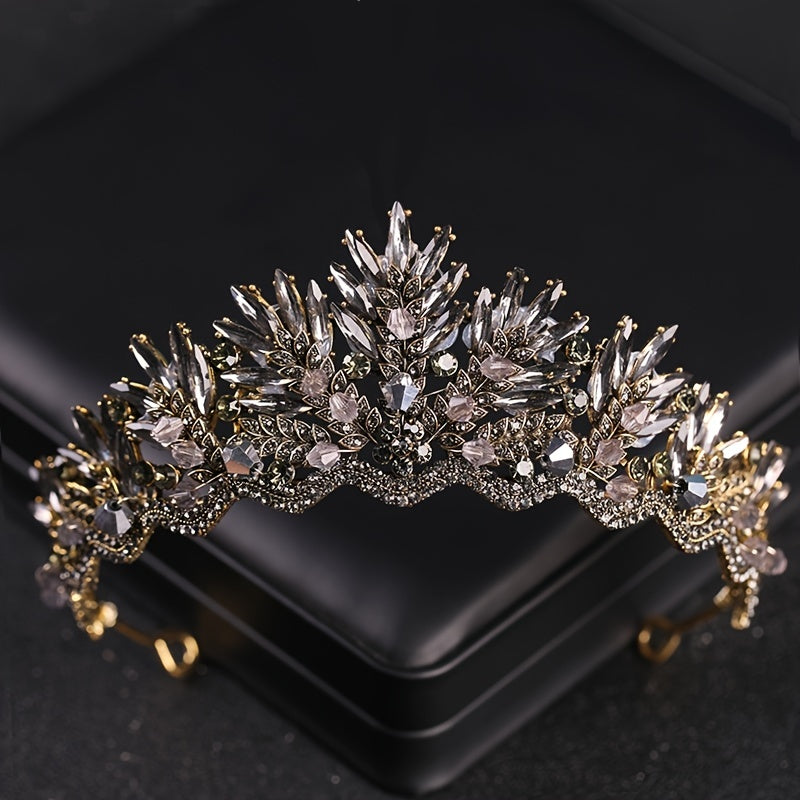 Vintage Baroque Bridal Crown Tiara Headpiece Jewelry