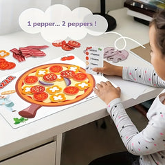 34pcs Fun Felt Pizza Set Simulation Food for Cognitive Recognition Ability