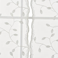 2pcs Embroidery Tulle Sheer Curtain Short Windows Kitchen Valances