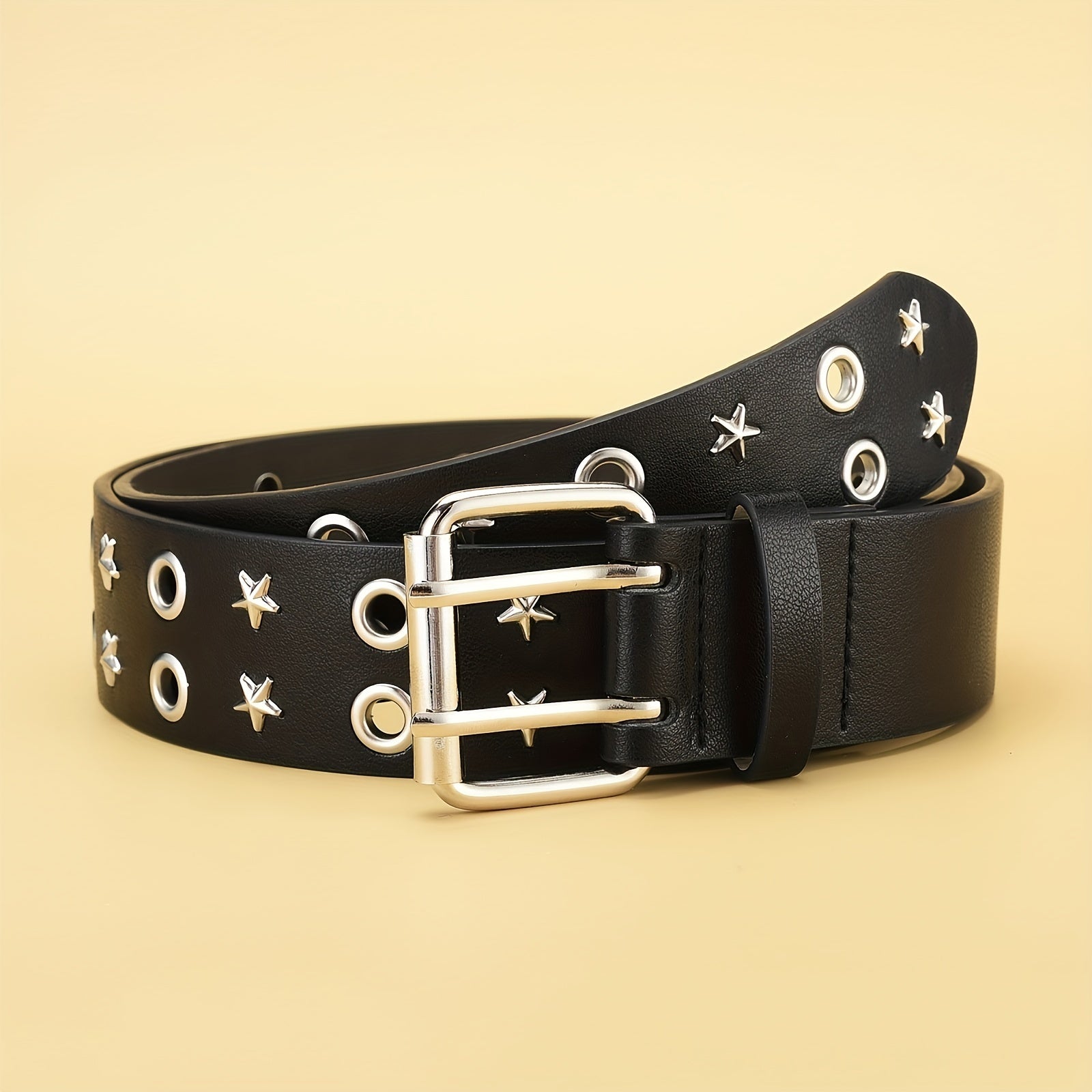 Double Row Rivet Men's Belt