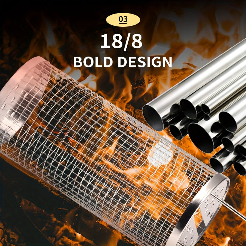 Stainless Steel BBQ Cage Grilling Net Outdoor Camping Barbecue Tool