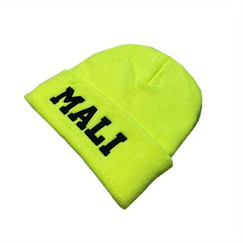Warm Knitted Hat Embroidered Woolen Hat Coldproof Street Versatile Hat