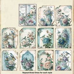 30pcs Lost Garden Decorative Message Notes for Art Journals