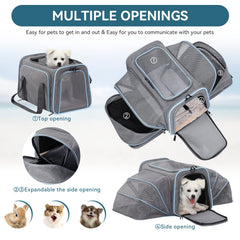Foldable Soft Sided Pet Carrier for Cats and Dogs