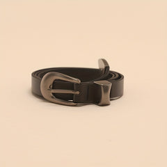 Vintage Oval Buckle PU Belt Hip Hop Women Men