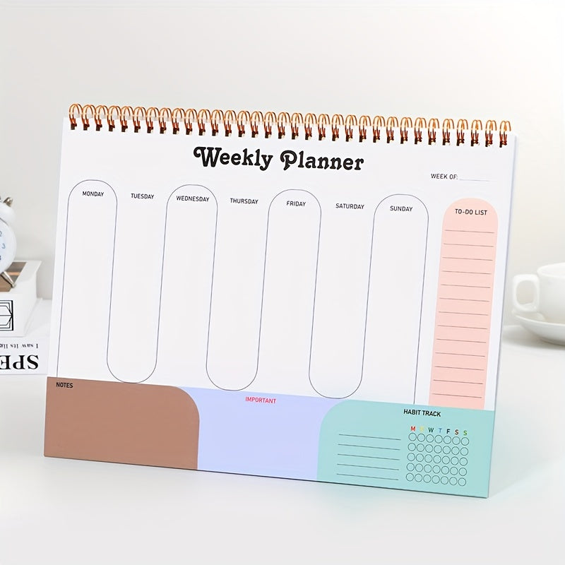 A4 Coil Weekly Planner for Students and Office Workers