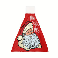 Christmas Santa Fingertip Towel Soft Absorbent Dish Cloth