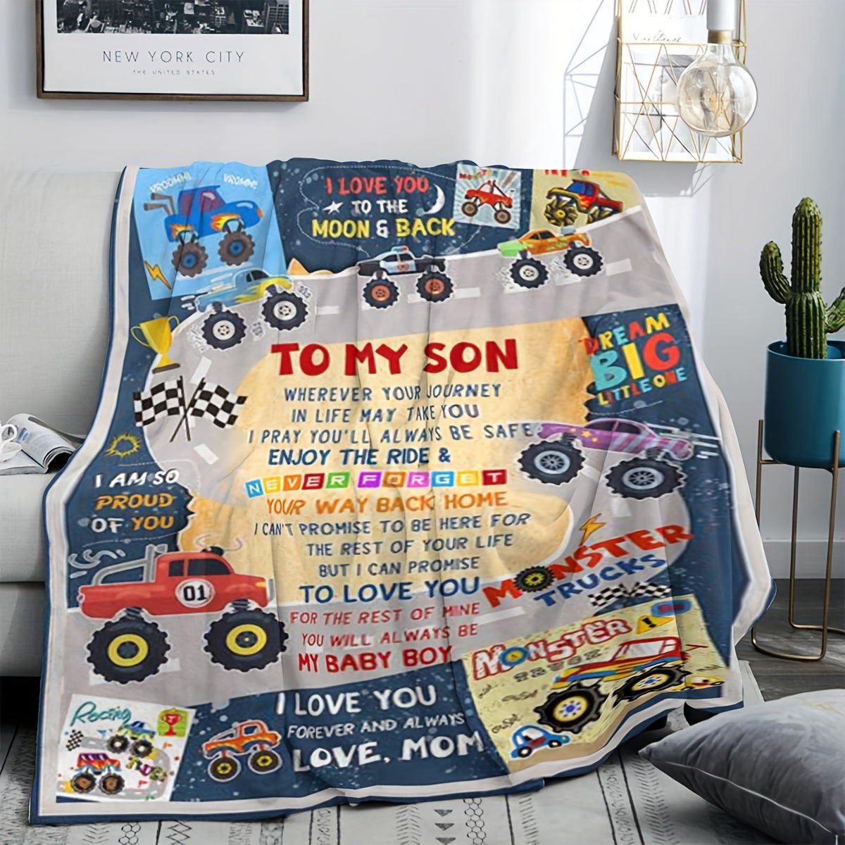 Creative Throw Blanket Son Gift