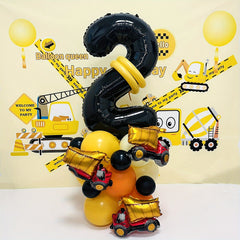 Construction Theme Age Number Truck Excavator Birthday Party Decorations