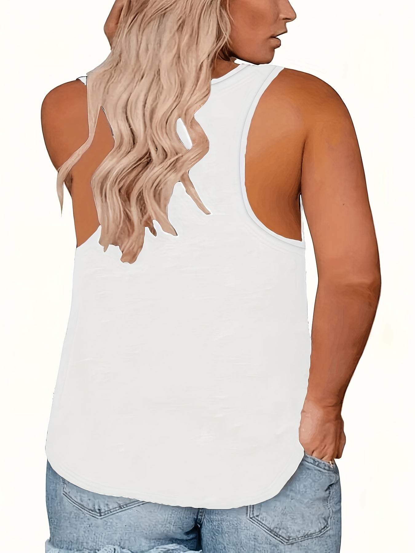  Tropical Print Tank Top