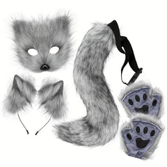 Funky Fox Costume Set for Halloween 5pcs Animal Cosplay Accessories