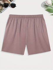 Wolf Pattern Print Men's Comfy Shorts Summer Drawstring Casual Loose Shorts
