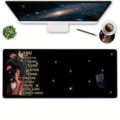 XL Mouse Pad 31.5x11.8" Non-Slip Rubber Keyboard Pad Coasters Set 3mm Thick
