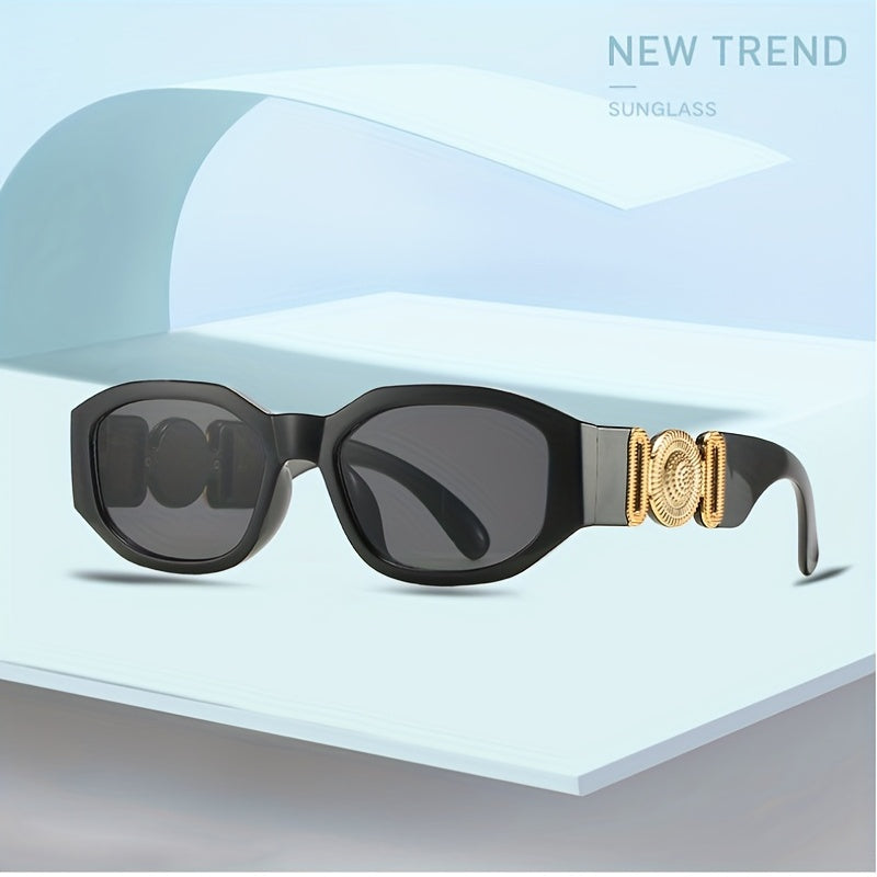 Polygonal Sunglasses Vintage Women Sports Tennis Eyeglasses