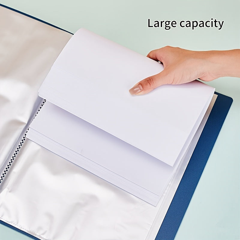 15pcs Retro Information Book 40 Pages Pink A4 Waterproof Material Storage Bag